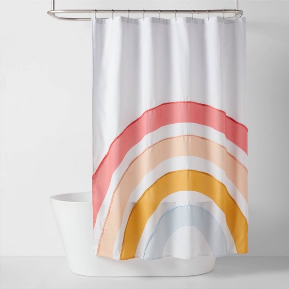 Rainbow Shower Curtain Pillowfort Colorful Kids Novelty Target Opalhouse Texture